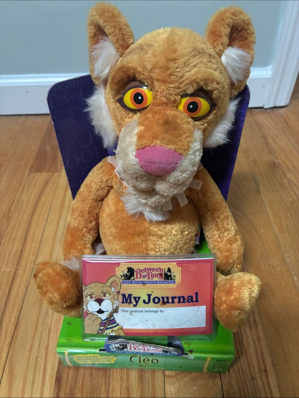 Vintage Cleo Plush Between the Lions Writing Journal PBS